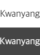 Kwanyang